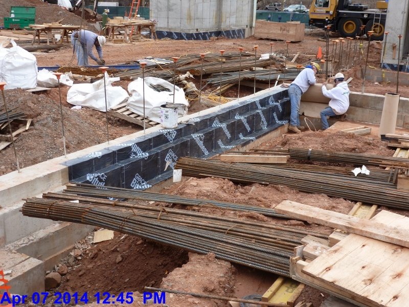 Waterproofing along foundation walls at C-C.7 Facing South-East(800x600)